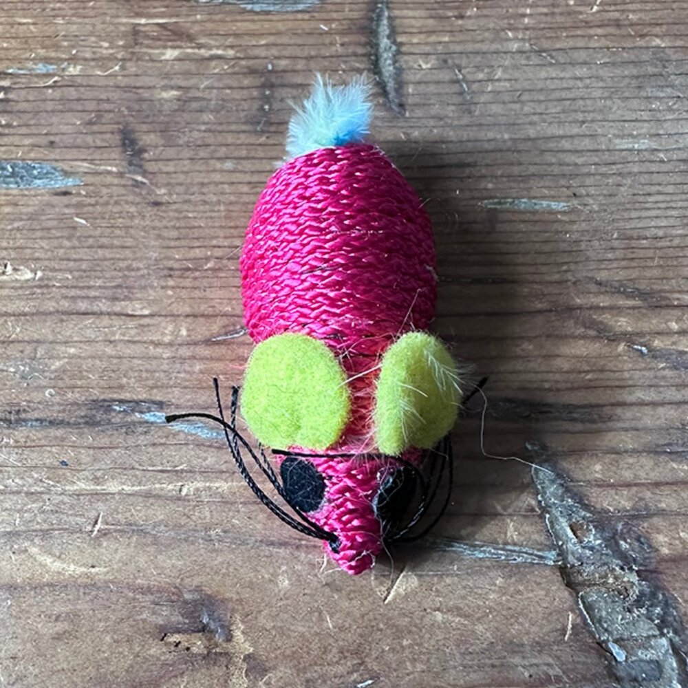 Raspberry Textured Cat Toy Mouse NWOT
